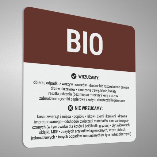 Nálepka na košík - Bio 10x10