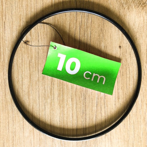 ČIERNA kruhová obruč pre lapače snov a makramé 10 cm