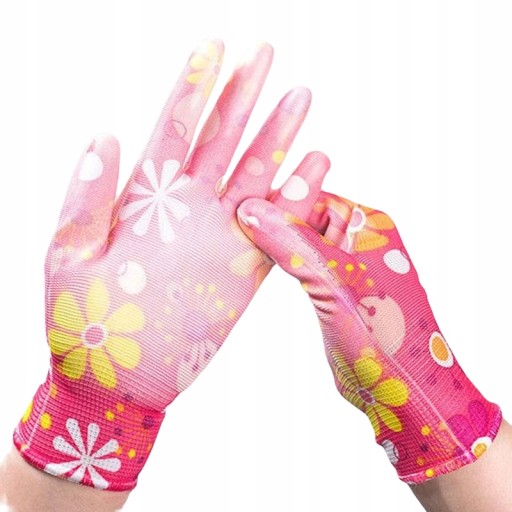 Dámske záhradné rukavice Colorful Flowers Záhradné pracovné rukavice veľkosť 7