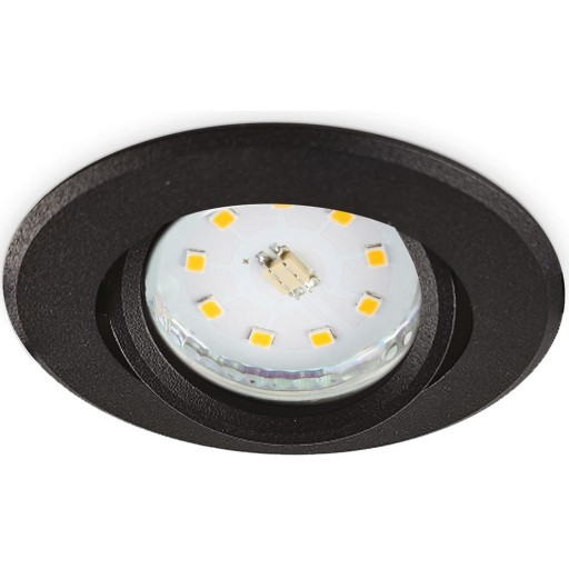 Kobi LED držiak halogénovej žiarovky, pohyblivý, okrúhly, matný čierny OH29 5463