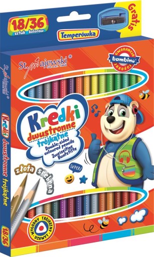 Bambino obojstranné pastelky 18/36 Col + brúska