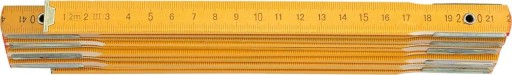 VOREL krajčírsky meter, skladací drevený krajčírsky meter, lemovaný, 1 m