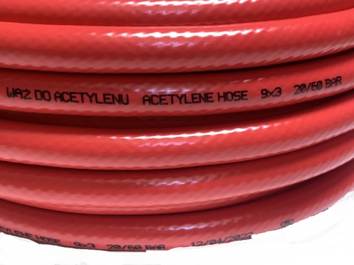 Hadica 9X3 mm pre ACETYLÉN, špeciálne vystužené PVC, poľská FLEXIBLE