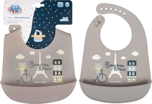Canpol silikónový BIB s BONJOUR POCKET 4m+