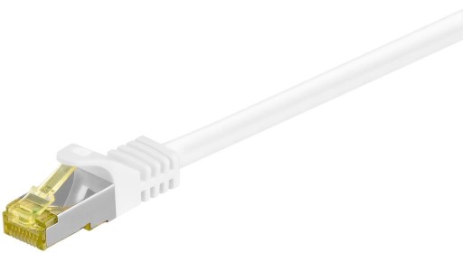 CAT6A S/FTP (PiMF) sieťový kábel s CAT7 biely 3 m