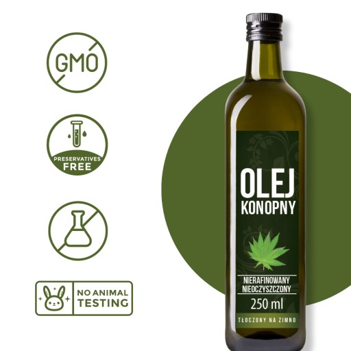 KONOPNÝ OLEJ 100 ML, LISOVANÝ ZA STUDENA, NERAFINOVANÝ
