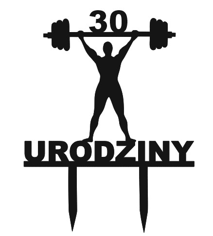Strongman 18 20 30 40 50 60 70 rokov Topper ANY AGE strongmen PLEXI čierny