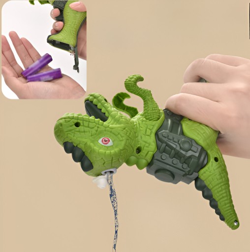 PARA DÝCHANIE DINOSAUR STREĽBA ŽIARENÁ PISTOLE T-REX INTERAKTÍVNA