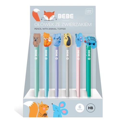 Ceruzka Interdruk Pastel Animal s gumou HB