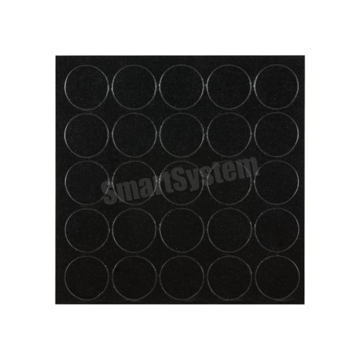 SAMOLEPIACIE NÁBYTSKÉ ZÁSTRČKY FI14 MM HLADKÁ ČIERNA FARBA - 325 FOLMAG