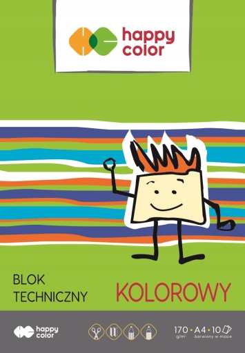 HAPPY COLOR FAREBNÝ BLOK ŠKOLSKÝ PAPIER A4 BLOK