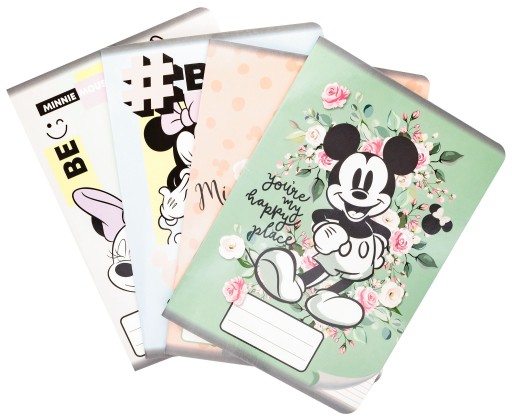 FAREBNÁ 3-RIADKOVÁ ŠKOLSKÁ KNIHA A5 16 strán MINNIE