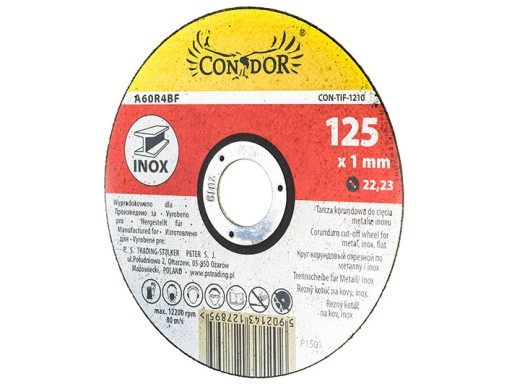 INOX KOVOVÉ REZNÉ KOTOUČE 125x1,0mm