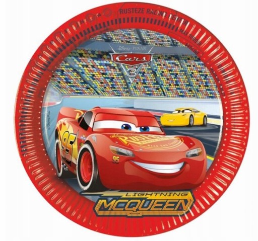 Papierové tanieriky Cars Cars 8 kusov Narodeninové