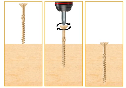 TESÁRSKE SKRUTKY DO DREVA 5x40 TAPERED TORX 250 ks WT-50040 AZMET