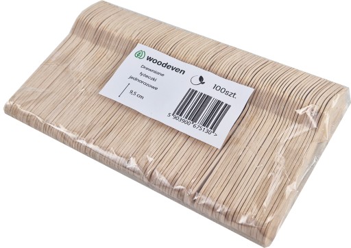 Drevené lyžice, varešky, kopčeky na zmrzlinu, zákusky, snacky, 100 ks.