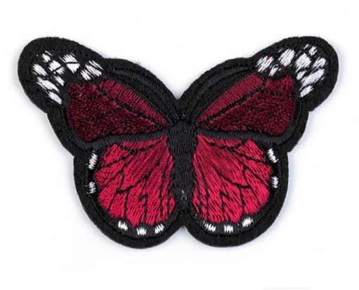 Nažehľovacia termo náplasť Butterfly Applique Patch vínová /2809