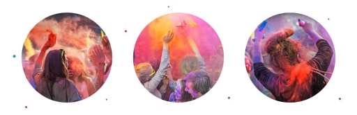 Holi colours práškový prášok Festival of Colors RUDY UV bezpečný umývateľný