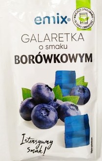 Želé prášok EMIX s príchuťou čučoriedok 75g