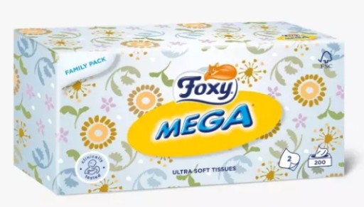 Kozmetické obrúsky Foxy Mega, 200 ks