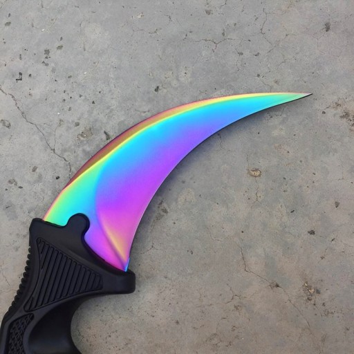 KARAMBIT FADE KNIFE RAINBOW SCASE CLAW CS:GO SURVIVAL TACTICAL OSTRÉ POUZDRO