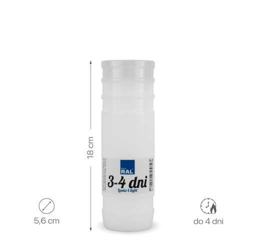 Vložka na sviečku 18 cm až na 4 dni