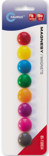 MAGNETS chladnička doska 20mm 8 ks. ZMIEŠAŤ