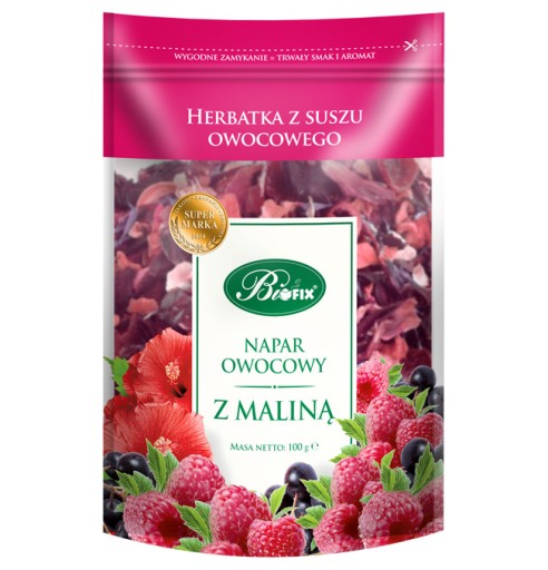 Ovocný nálevový čaj malinový listový Bifix Biofix 100 g