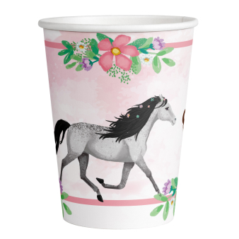Konské papierové poháre 250 ml/8 ks
