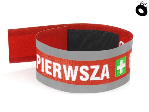 PRVÁ POMOC - reflexná páska s výšivkou