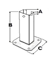 Pätka pre pozinkovaný panelový plotový stĺpik 50x50 mm