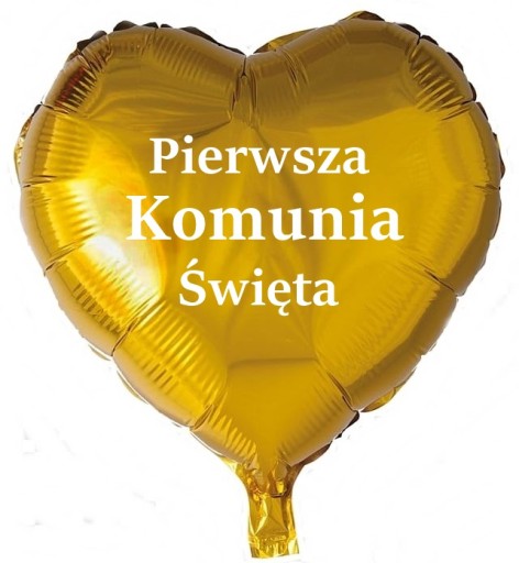 Balónové prijímanie zlaté srdce PRVÉ SVÄTÉ PRIJÍMANIE