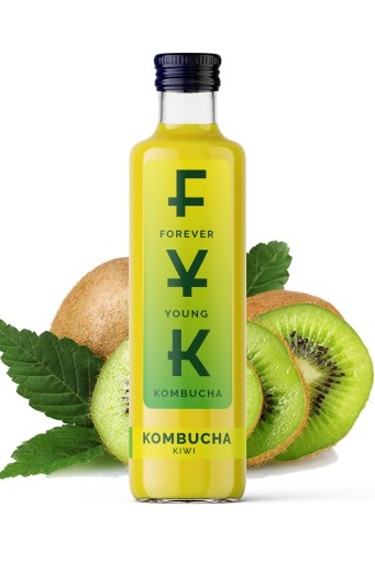 Kombucha Kiwi 0,25l Forever Young FYK nápoj