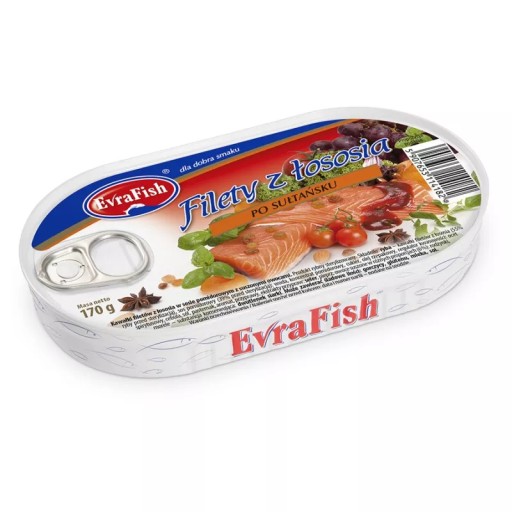 Filety z lososa na spôsob sultána, konzerva EvraFish 170g