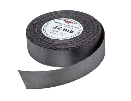 Saténová stuha Čierna stuha 12mm 32m 8141