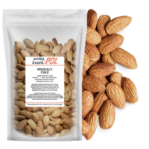 Celé mandle 500g California natural fresh | Kol-Pol