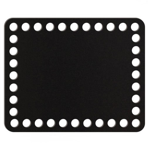 čierny základný košík spodný 13x16cm HDF obdĺžnik
