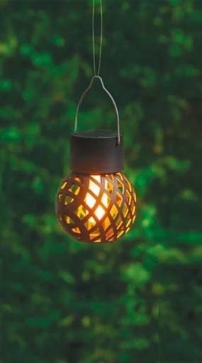 solárne svietidlo POCHODNIA guľová závesná dekorácia 6 LED plameň plameňa P-206