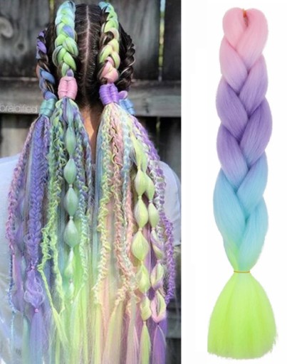 SYNTETICKÉ VLASY OMBRE BRIDGES ROVNÉ FAREBNÉ DREADS Braid K1