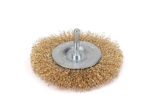 RM Kotúčová kefa so stopkou - vlnitý drôt FI 6/100 mm / TEGER