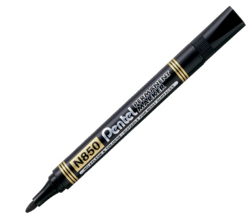 Permanentný okrúhly čierny fix Pentel N850