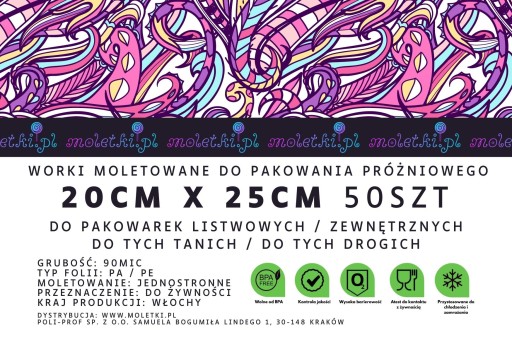 Vrúbkované vrecká 20x25 Vrúbkované vrecká, vákuové balenie