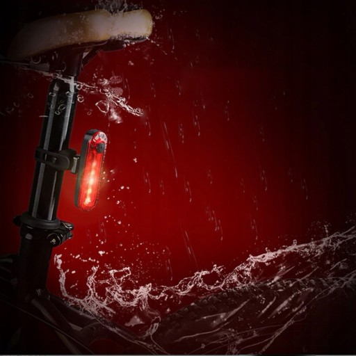BICYKEL ZADNÁ LAMPA LED 50lm USB 4 REŽIMY SVETLOVKA VODEODOLNÁ VÝKONNÁ