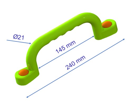 SLNKO - IHRISKO RÚČKY 240 mm - 2 ks SO SKRUTKAMI LIME OG