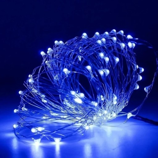 KORKA NA FĽAŠU 20 LED drôtených svietidiel Vianočný stromček Modrá 124