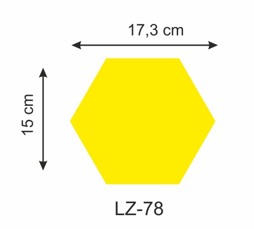 Šesťhranné akrylové ZRKADLO 15x17,3cm LZ-78