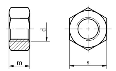 Matica M6 din 934, cierny flakovy pozink, trieda 8, 10s