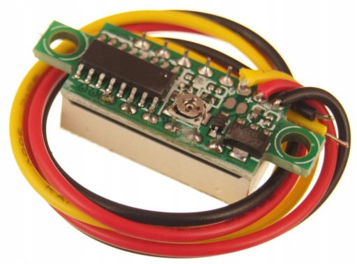 DC LED voltmeter 0,28 palca žltý 0-99,9V