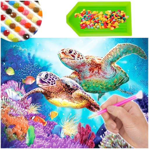 Obrázok na polepenie diamantmi DIAMANTOVÁ VÝŠIVKA Ocean Diamond Painting 5D