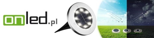 LED zemné solárne záhradné svietidlo IP44 Kotúčové solárne svietidlá